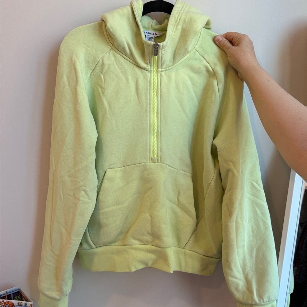 Athleta Lime Green Zip-Up Hoodie